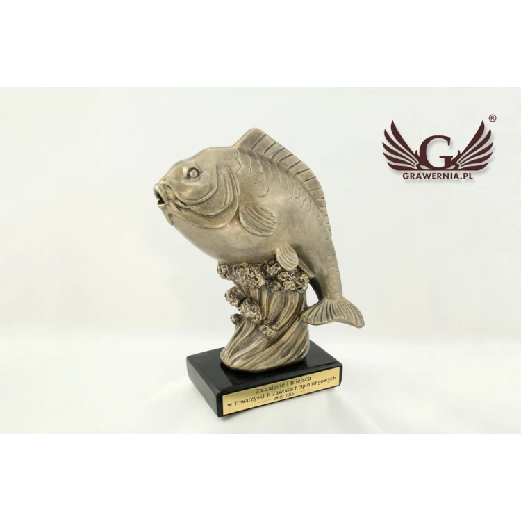FISH Statuette - Attractive Cast Figurine - Height 29.5cm