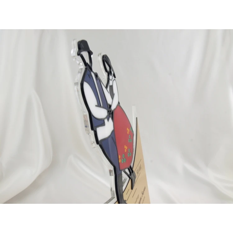 FOLK COUPLE STATUETTE - model DTA14 - height 33.5 cm