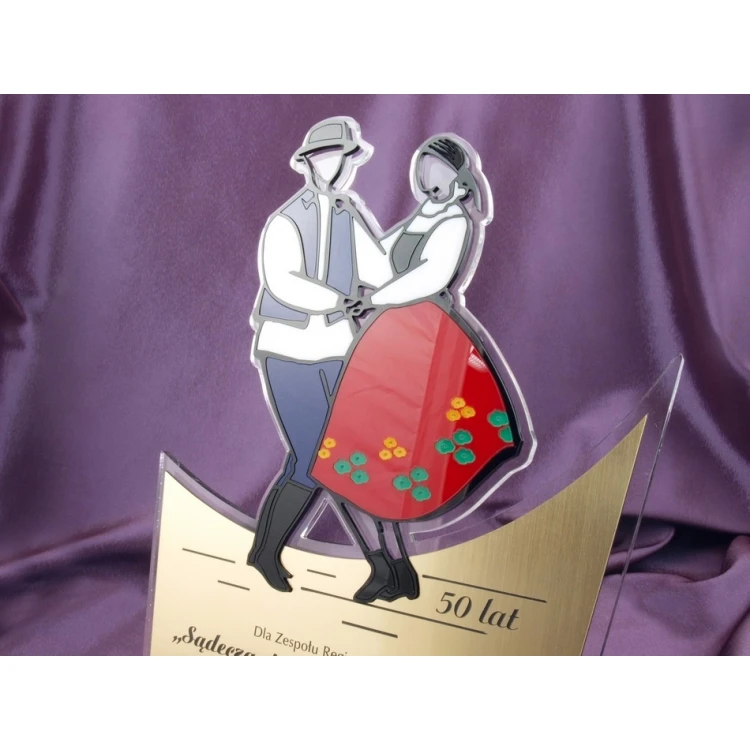 FOLK COUPLE STATUETTE - model DTA14 - height 33.5 cm
