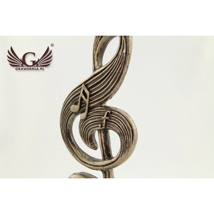 Treble Clef Statuette - Attractive Cast Figurine - Height 22.5 cm - FOL008