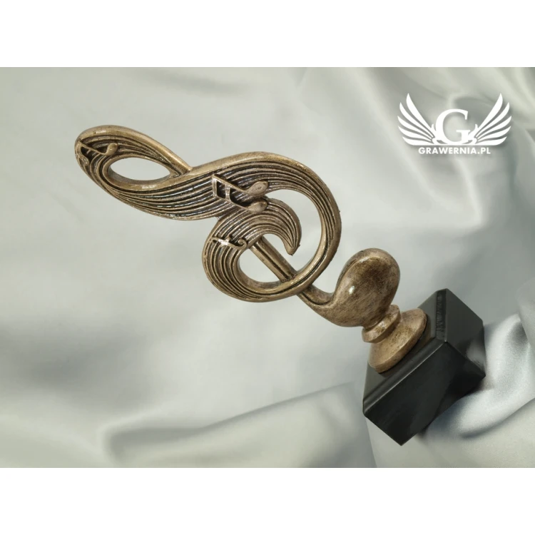Treble Clef Statuette - Attractive Cast Figurine - Height 22.5 cm - FOL008