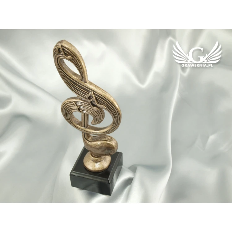 Treble Clef Statuette - Attractive Cast Figurine - Height 22.5 cm - FOL008
