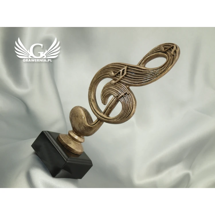 Treble Clef Statuette - Attractive Cast Figurine - Height 22.5 cm - FOL008