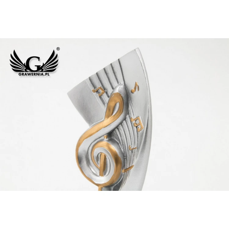 Treble Clef Statuette 2 - attractive cast figurine - height 17.5 cm - FOL050
