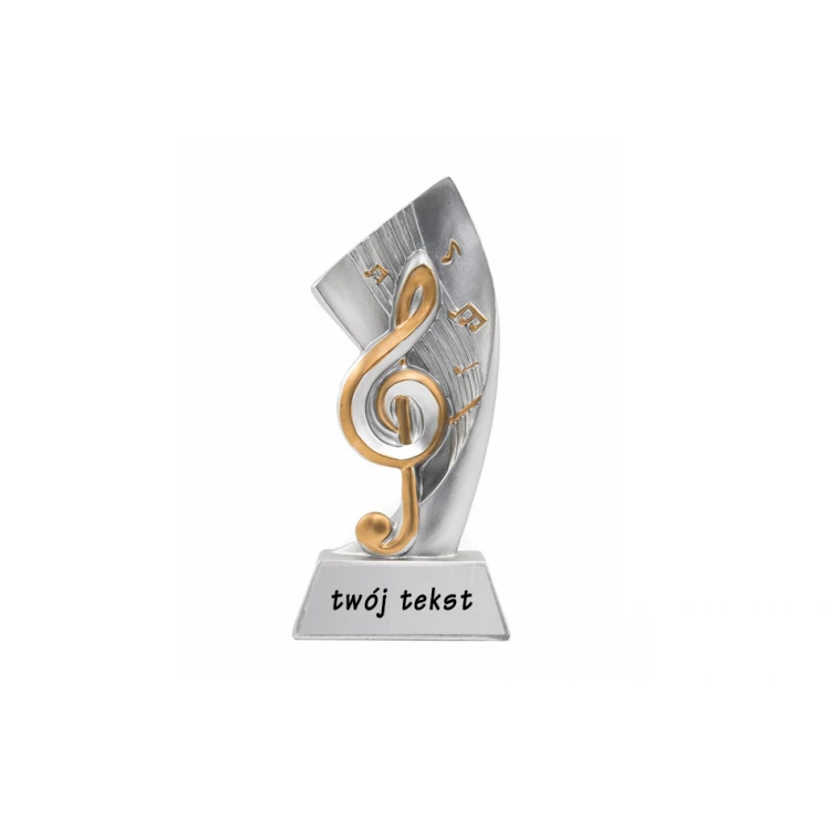 Treble Clef Statuette 2 - attractive cast figurine - height 17.5 cm - FOL050