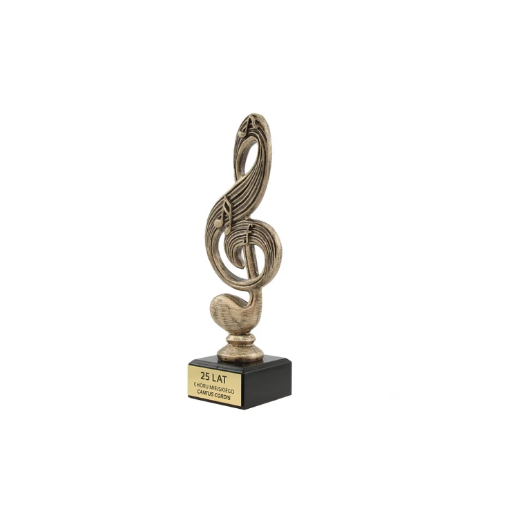 Treble Clef Statuette - Attractive Cast Figurine - Height 22.5 cm - FOL008