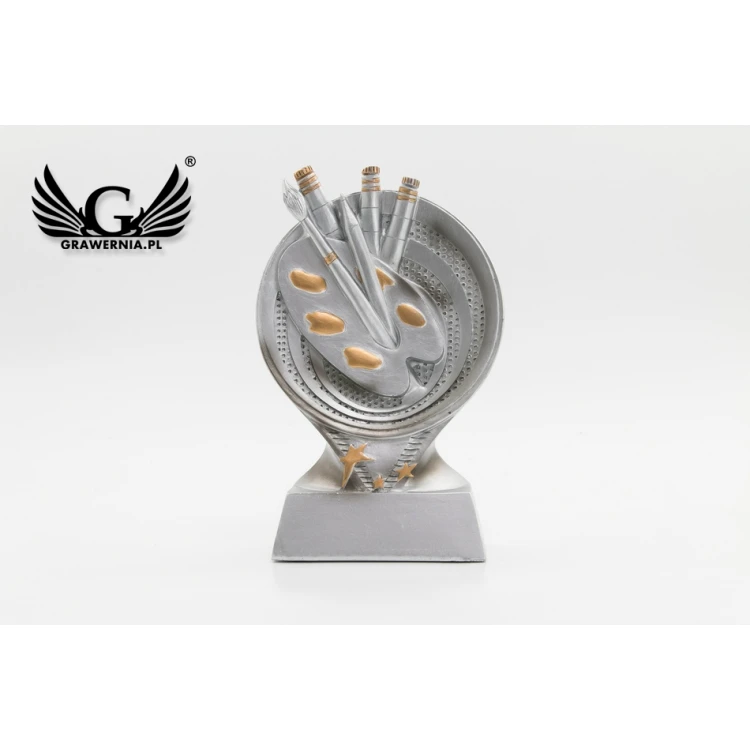 Painting Statuette - Attractive Cast Figurine - Height 15cm - FOL041