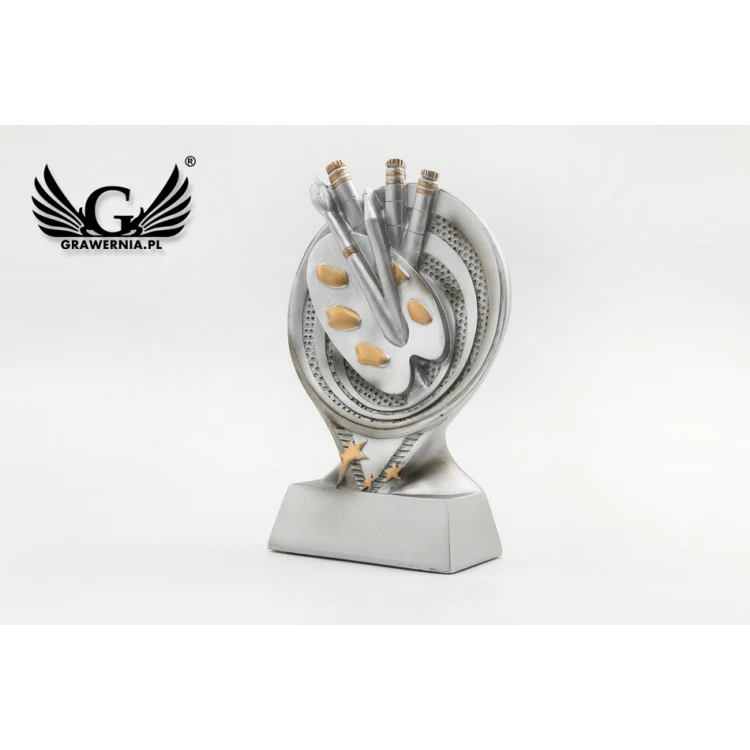 Painting Statuette - Attractive Cast Figurine - Height 15cm - FOL041