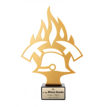 Metal Firefighter Statuette - height 210mm - SML012