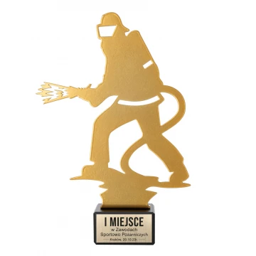 Metal Firefighter Statuette - height 210mm - SML011