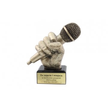 Microphone 2 Statuette - attractive cast figurine - height 13.5cm - FOL024