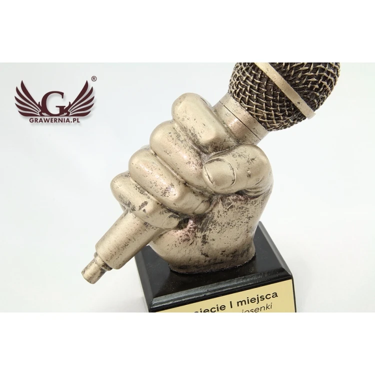 Microphone 2 Statuette - attractive cast figurine - height 13.5cm - FOL024