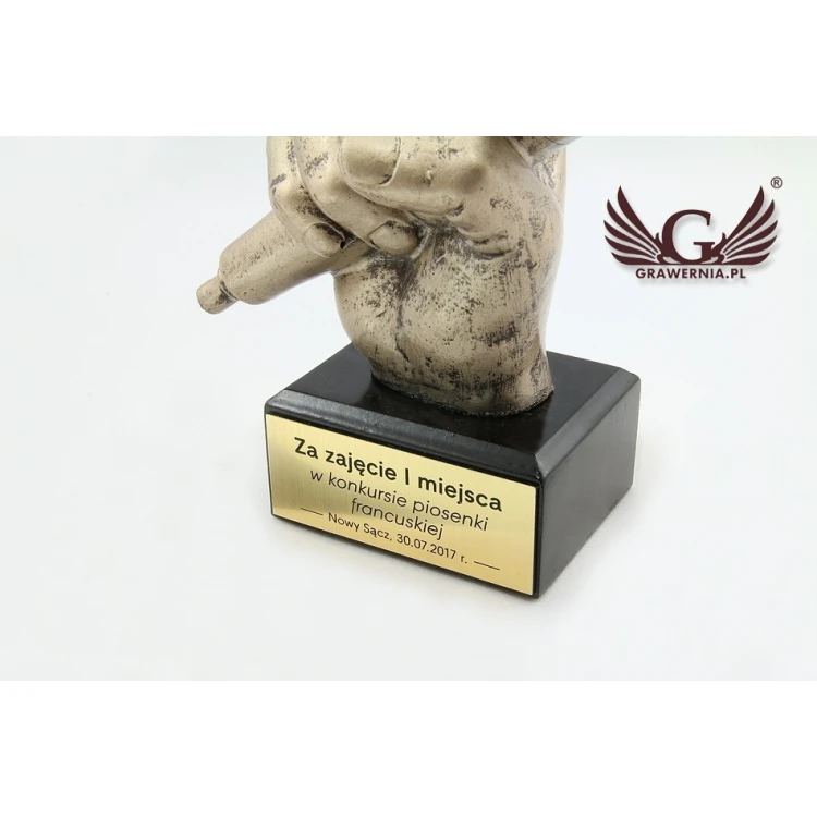 Microphone 2 Statuette - attractive cast figurine - height 13.5cm - FOL024