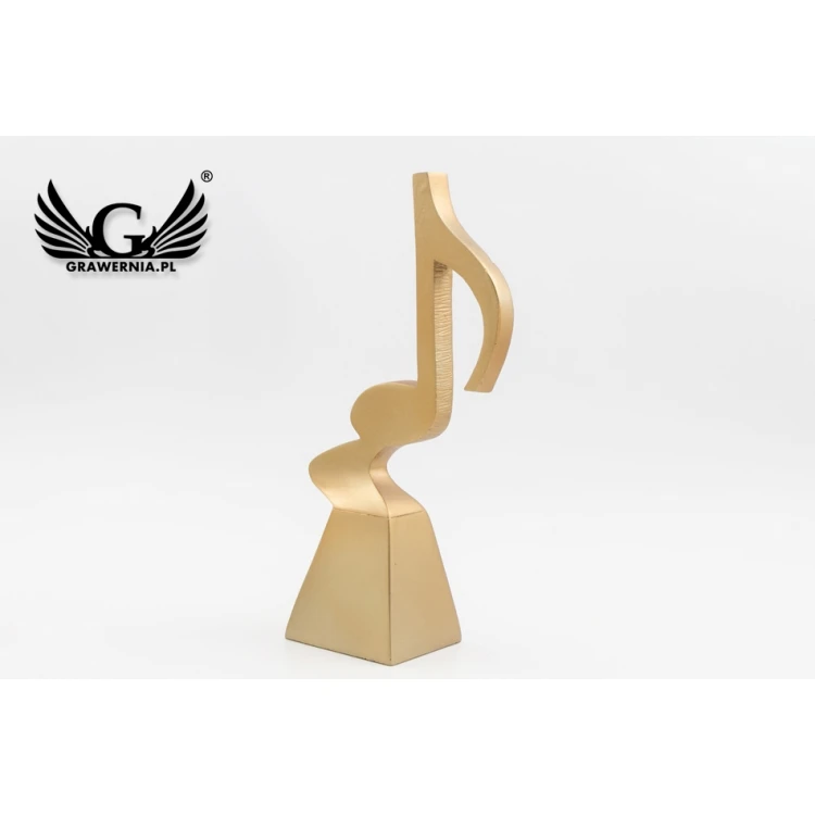 Music Note Statuette - Attractive Cast Figurine - Height 23cm - FOL044