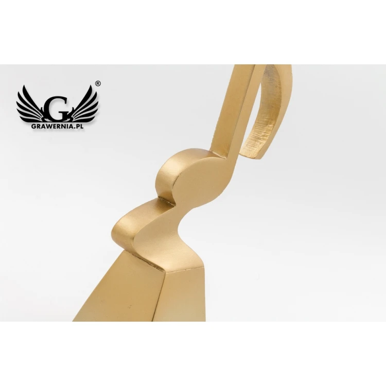 Music Note Statuette - Attractive Cast Figurine - Height 23cm - FOL044