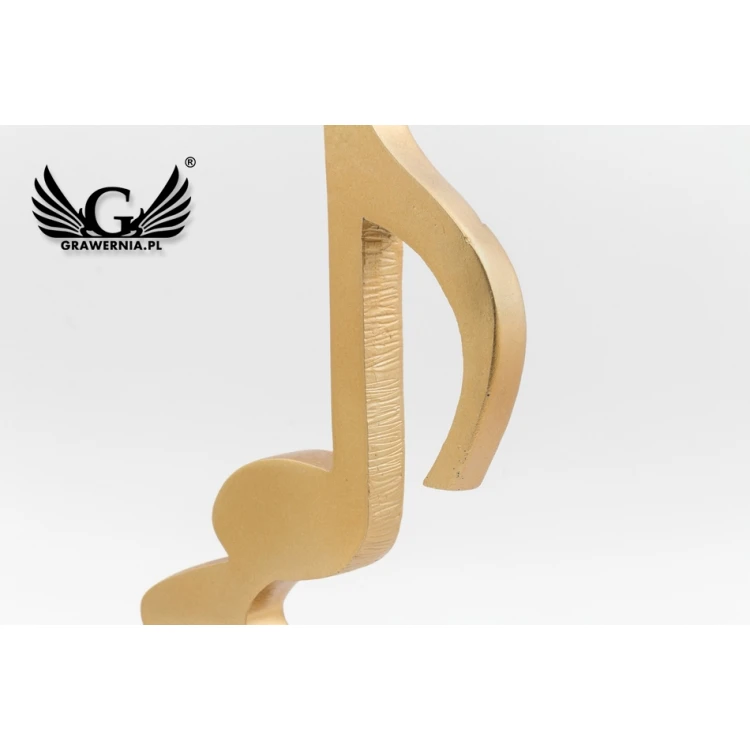 Music Note Statuette - Attractive Cast Figurine - Height 23cm - FOL044