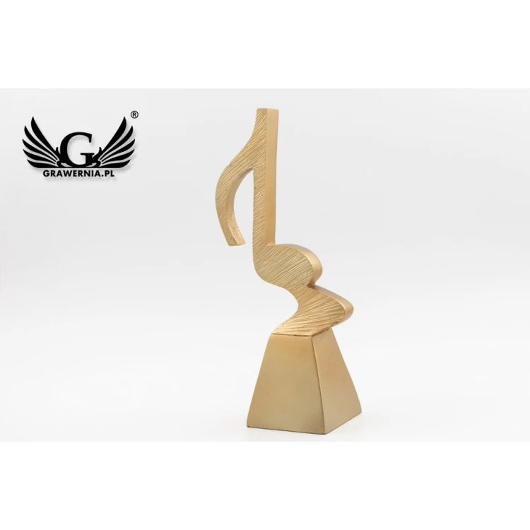 Music Note Statuette - Attractive Cast Figurine - Height 23cm - FOL044