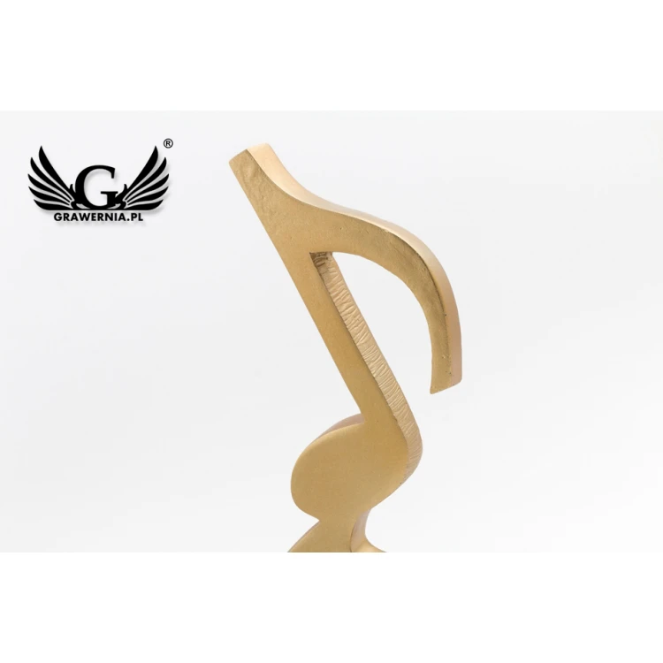 Music Note Statuette - Attractive Cast Figurine - Height 23cm - FOL044