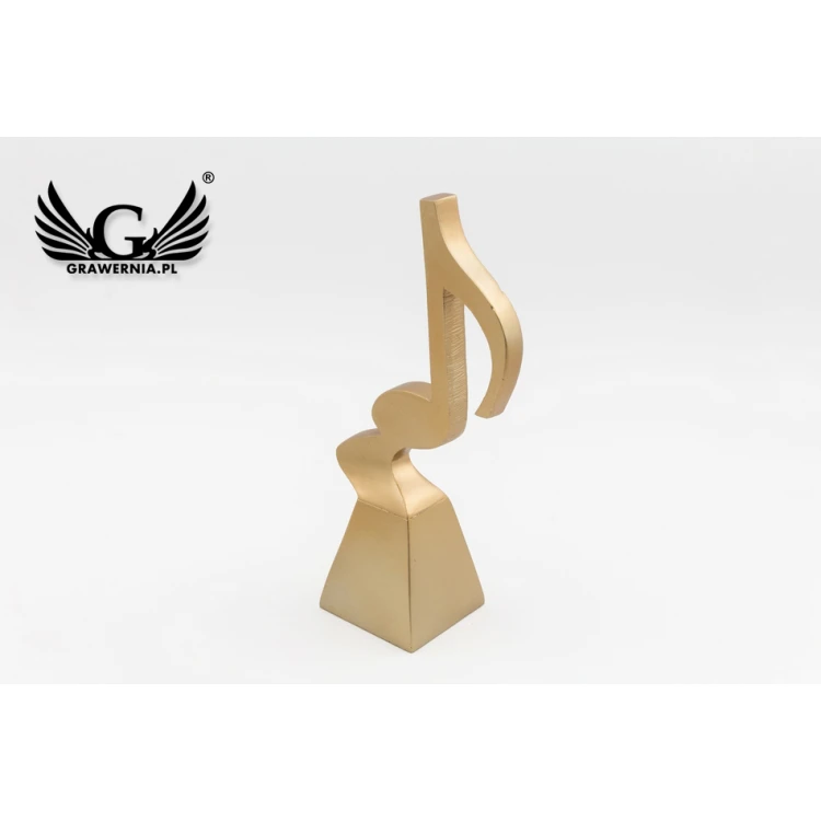 Music Note Statuette - Attractive Cast Figurine - Height 23cm - FOL044