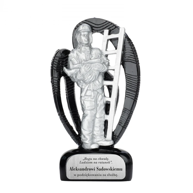 Cast Firefighter Figurine 4 - height 15.5cm - FOL066