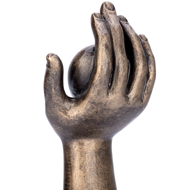 Cast statuette with engraving - good heart - height 24 cm - FOL067