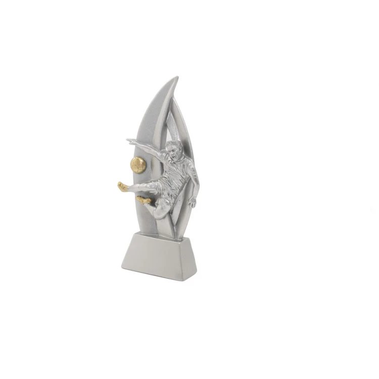Football Statuette 3 - Attractive Cast Figurine with Your Engraving - Height 18cm - FOL058