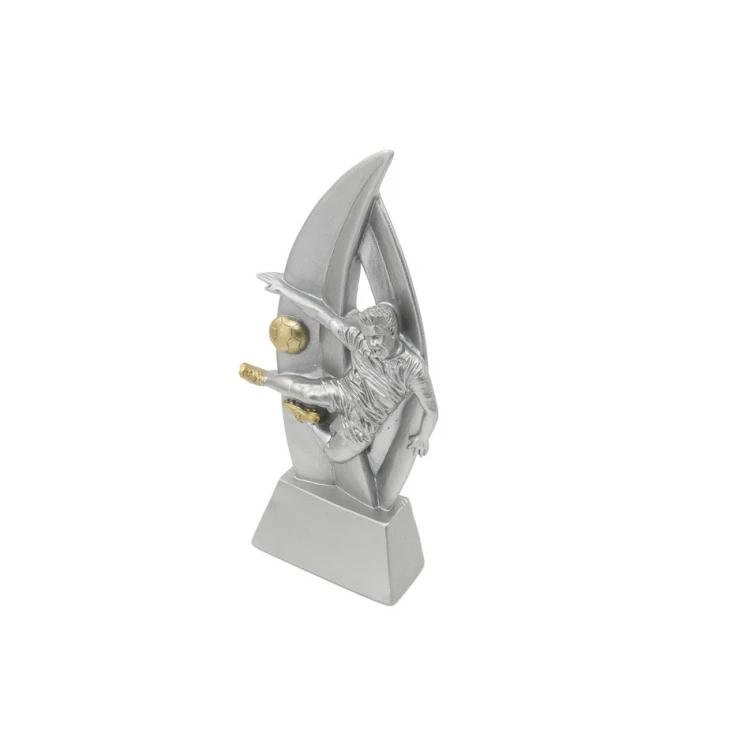 Football Statuette 3 - Attractive Cast Figurine with Your Engraving - Height 18cm - FOL058