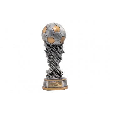 Football Statuette - Attractive Cast Figurine with Your Engraving - Height 30cm - FOL063