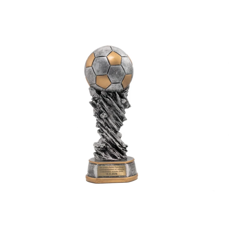 Football Statuette - Attractive Cast Figurine with Your Engraving - Height 30cm - FOL063