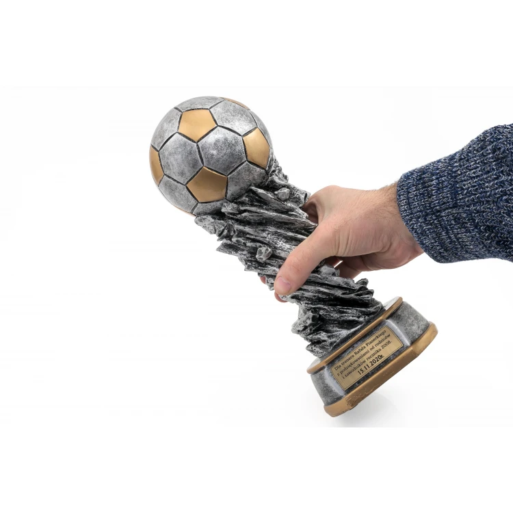 Football Statuette - Attractive Cast Figurine with Your Engraving - Height 30cm - FOL063