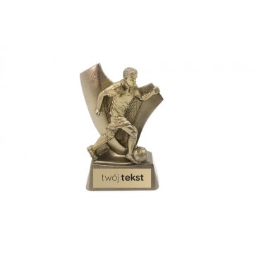 Soccer Player Statuette - attractive cast figurine with your engraving - height 10cm - FOL055