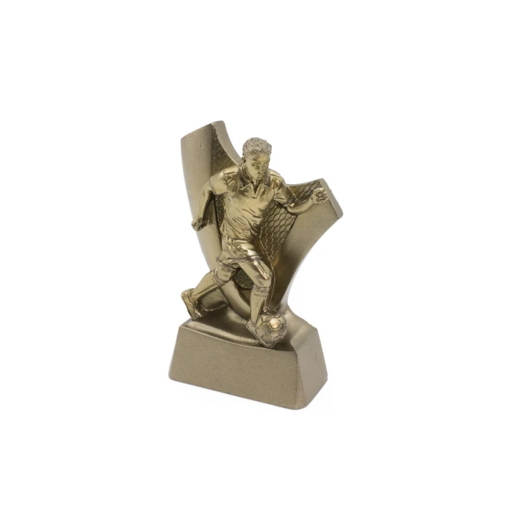 Soccer Player Statuette - attractive cast figurine with your engraving - height 10cm - FOL055