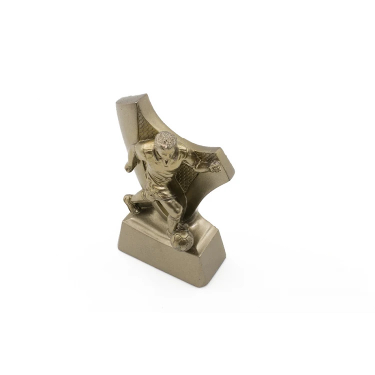 Soccer Player Statuette - attractive cast figurine with your engraving - height 10cm - FOL055