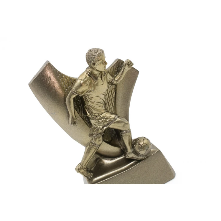 Soccer Player Statuette - attractive cast figurine with your engraving - height 10cm - FOL055