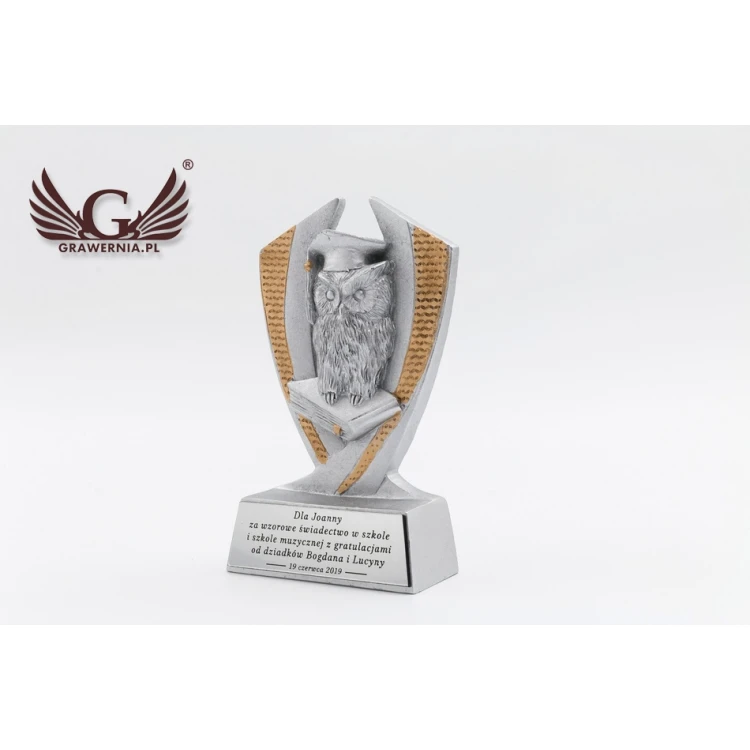 Owl Statue 2 - attractive cast figurine - height 11cm - FOL054