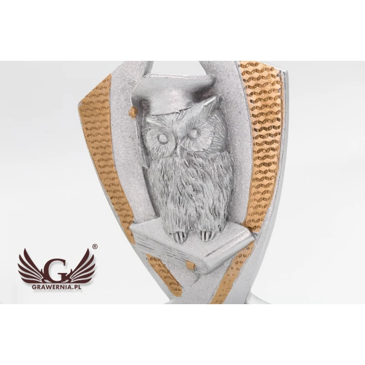 Owl Statue 2 - attractive cast figurine - height 11cm - FOL054