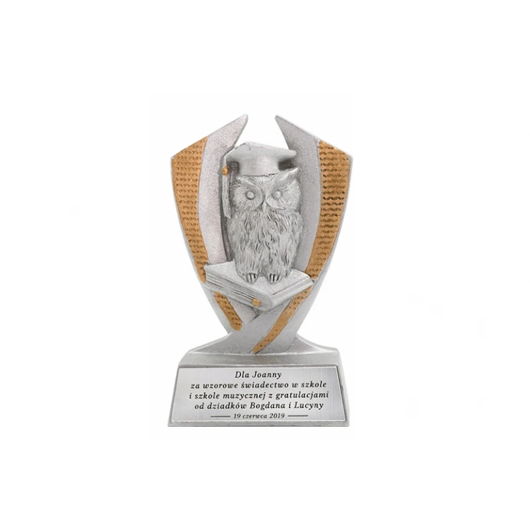 Owl Statue 2 - attractive cast figurine - height 11cm - FOL054