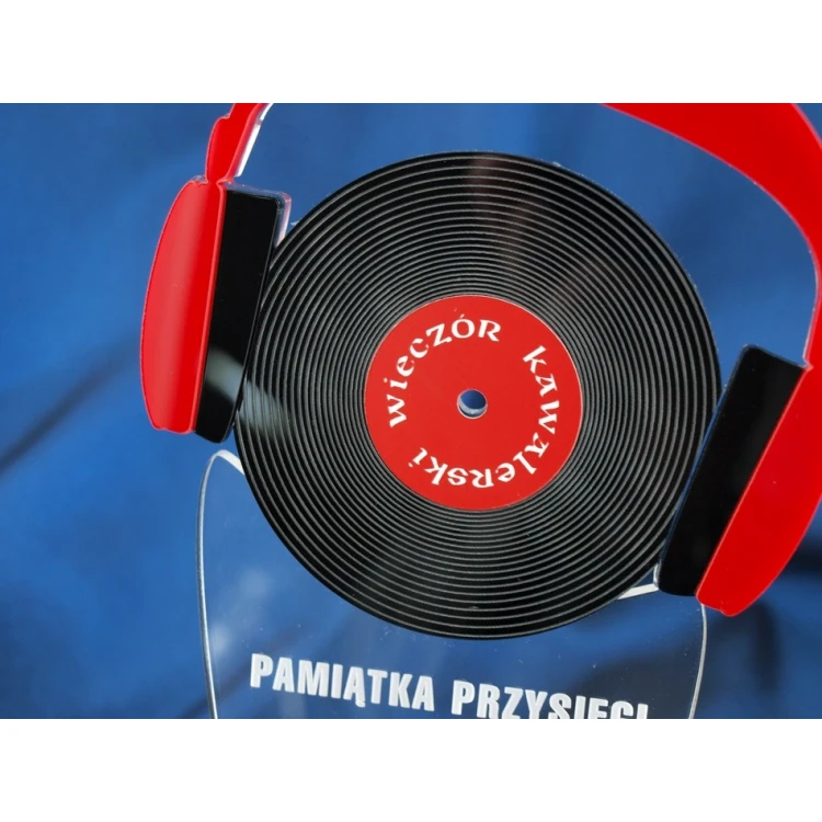 Bachelor Party Souvenir - Headphones and DJ's Black Record - DTA15 Model - Height 25 cm