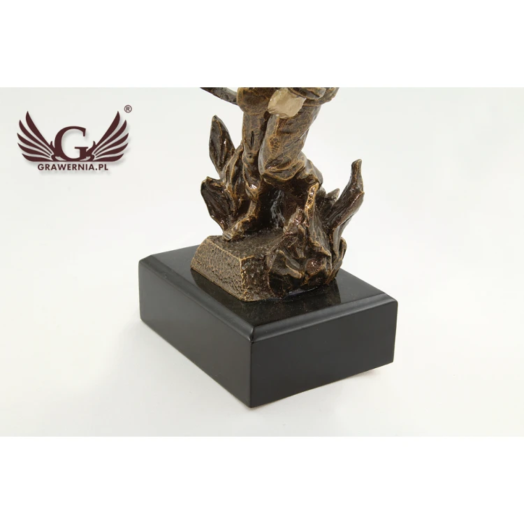 Firefighter with Ladder Statue - Attractive Cast Figurine - Height 19 cm