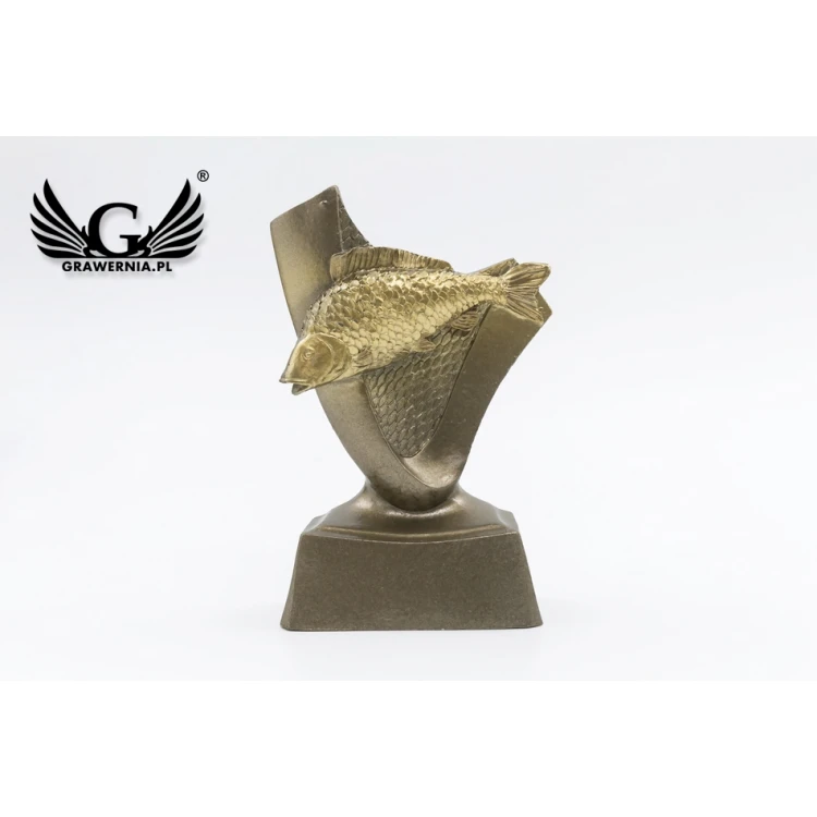 Fishing Statuette 2 - Attractive Cast Figurine - Height 9.5cm - FOL039