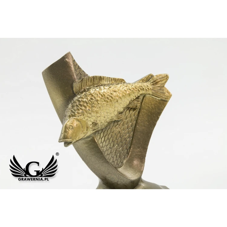 Fishing Statuette 2 - Attractive Cast Figurine - Height 9.5cm - FOL039