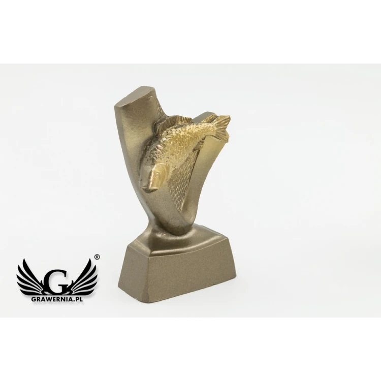 Fishing Statuette 2 - Attractive Cast Figurine - Height 9.5cm - FOL039