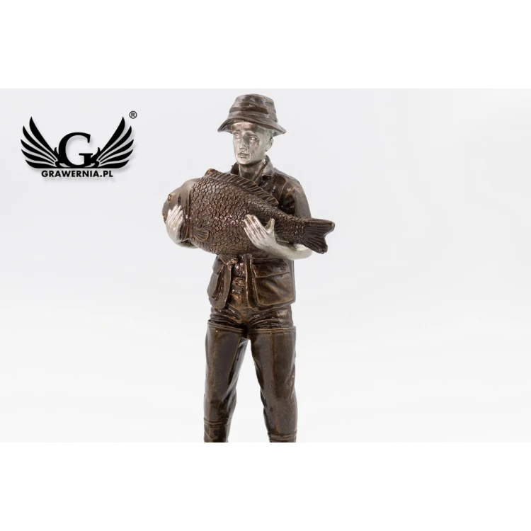 Fisherman Statuette - Attractive Cast Figurine - Height 20cm - FOL043