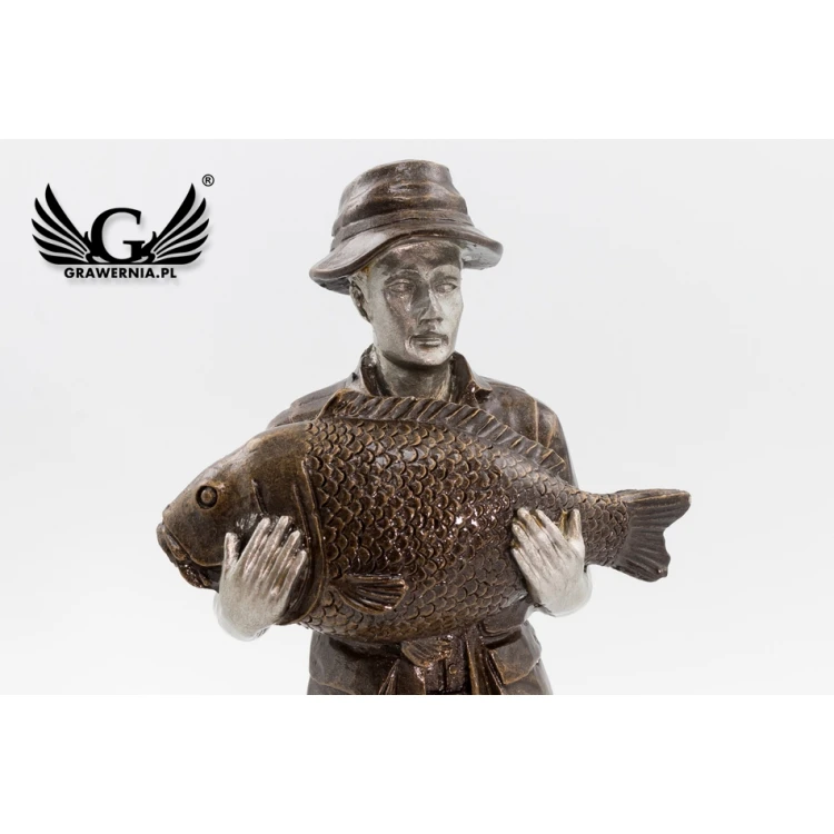 Fisherman Statuette - Attractive Cast Figurine - Height 20cm - FOL043