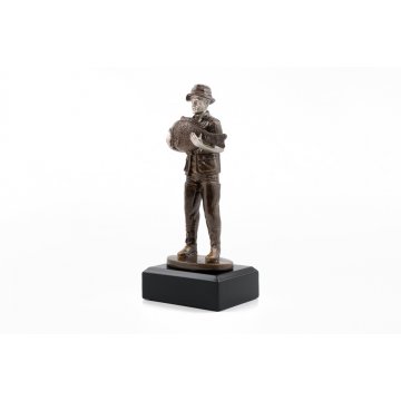 Fisherman Statuette - Attractive Cast Figurine - Height 20cm - FOL043