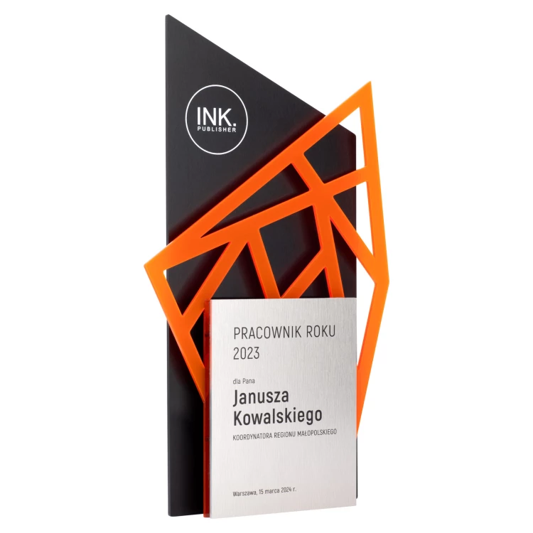 Company logo statuette - employee of the year - height 25cm - DTA115