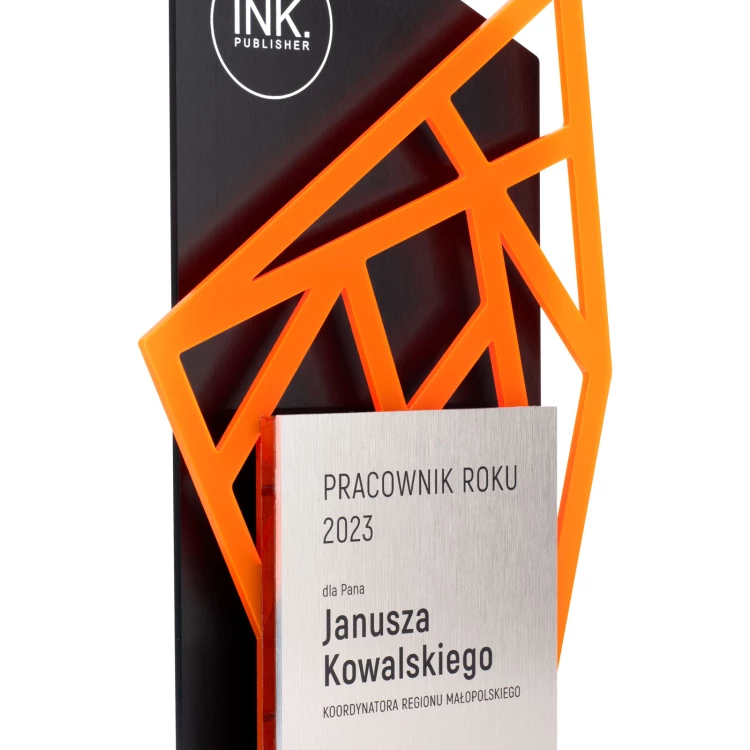 Company logo statuette - employee of the year - height 25cm - DTA115