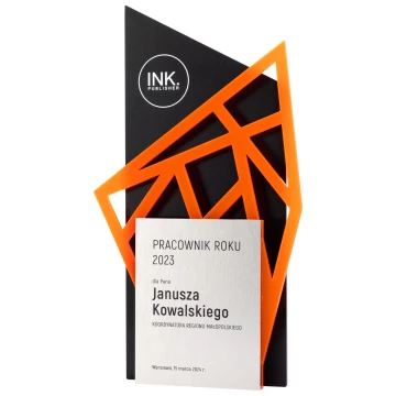 Company logo statuette - employee of the year - height 25cm - DTA115
