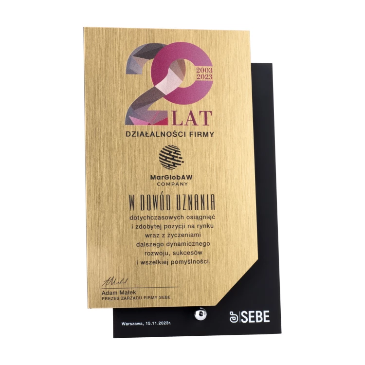 Logo statuette for company anniversary - height 20cm - DTA116