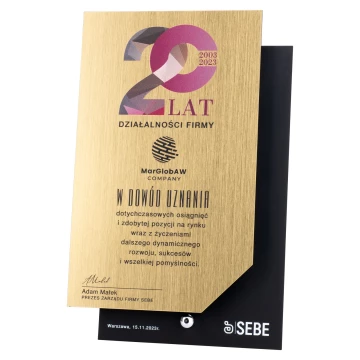 Logo statuette for company anniversary - height 20cm - DTA116